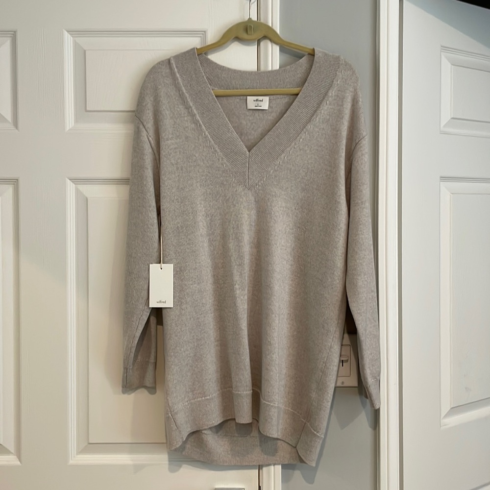 Aritzia Wilfred Grey Sweater Dress (Size S, New)